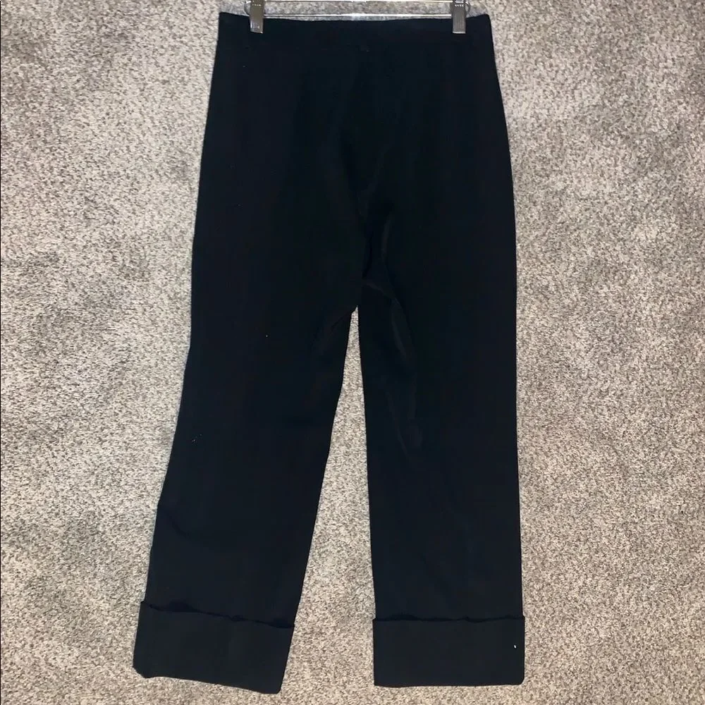 Angeline Kingsley Black Cropped Slacks